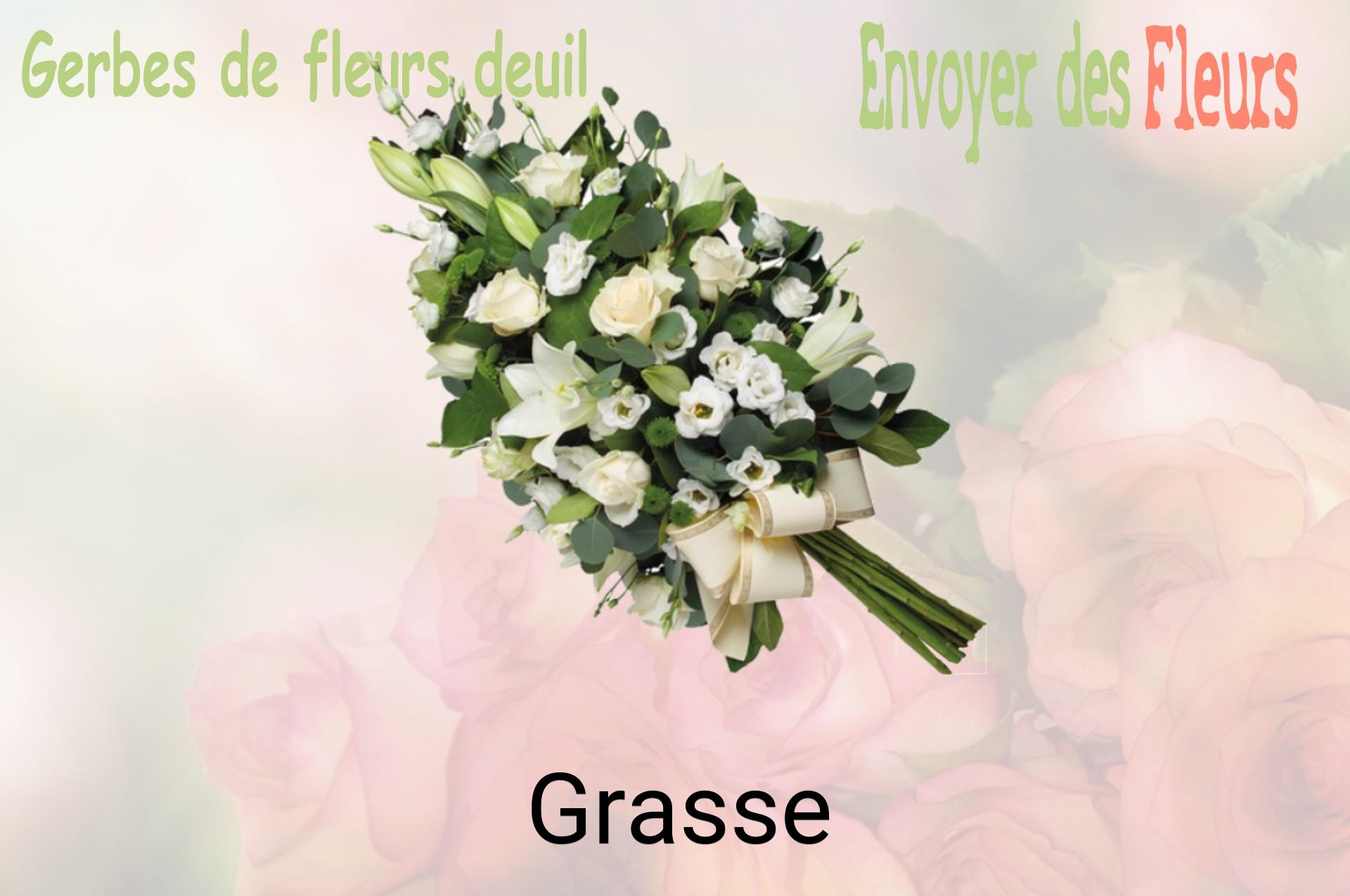 Gerbe de fleurs de deuil livrée à Grasse